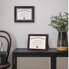 image:imageAmericanflat 85x11 Diploma Frame  Mahogany amp Silver  Ornate beaded accents Shatterresistant glass displays diplomas certificates and documents sawtooth hangers includedMahogany