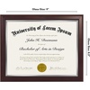 image:imageAmericanflat 85x11 Diploma Frame  Mahogany amp Silver  Ornate beaded accents Shatterresistant glass displays diplomas certificates and documents sawtooth hangers includedMahogany  Silver