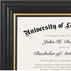 image:imageAmericanflat 85x11 Diploma Frame  Mahogany amp Silver  Ornate beaded accents Shatterresistant glass displays diplomas certificates and documents sawtooth hangers includedBlack  Gold