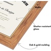 image:imageAmericanflat 85x11 Diploma Frame  Mahogany amp Silver  Ornate beaded accents Shatterresistant glass displays diplomas certificates and documents sawtooth hangers includedOak  Gold