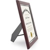 image:imageAmericanflat 85x11 Diploma Frame  Mahogany amp Silver  Ornate beaded accents Shatterresistant glass displays diplomas certificates and documents sawtooth hangers includedMahogany  Silver