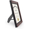 image:imageAmericanflat 85x11 Diploma Frame  Mahogany amp Silver  Ornate beaded accents Shatterresistant glass displays diplomas certificates and documents sawtooth hangers includedMahogany