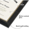 image:imageAmericanflat 85x11 Diploma Frame  Mahogany amp Silver  Ornate beaded accents Shatterresistant glass displays diplomas certificates and documents sawtooth hangers includedBlack  Gold