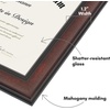 image:imageAmericanflat 85x11 Diploma Frame  Mahogany amp Silver  Ornate beaded accents Shatterresistant glass displays diplomas certificates and documents sawtooth hangers includedMahogany