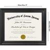 image:imageAmericanflat 85x11 Diploma Frame  Mahogany amp Silver  Ornate beaded accents Shatterresistant glass displays diplomas certificates and documents sawtooth hangers includedBlack