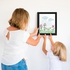image:imageAmericanflat 85x11 FrontLoading Kids Art Frame  Black  Holds up to 100 artworks swap art in seconds includes hanging hardware and a builtin easel for wall or tabletopBlack
