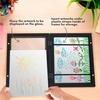 image:imageAmericanflat 85x11 FrontLoading Kids Art Frame  Black  Holds up to 100 artworks swap art in seconds includes hanging hardware and a builtin easel for wall or tabletopBlack