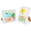 image:imageAmericanflat 85x11 FrontLoading Kids Art Frame  Black  Holds up to 100 artworks swap art in seconds includes hanging hardware and a builtin easel for wall or tabletopWhite