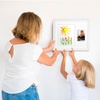 image:imageAmericanflat 85x11 Kids Art Frame  Art  4x6 Photo  White  Displays kids artwork alongside a photo changeable design with builtin storage hanging hardware included
