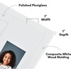 image:imageAmericanflat 85x11 Kids Art Frame  Art  4x6 Photo  White  Displays kids artwork alongside a photo changeable design with builtin storage hanging hardware included