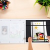 image:imageAmericanflat 85x11 Kids Art Frame  Art  4x6 Photo  White  Displays kids artwork alongside a photo changeable design with builtin storage hanging hardware included
