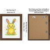 image:imageAmericanflat 85x11 Paintable Kids Art Frame  White  Paintyourown canvas border with 12 paints and 2 brushes frontloading frame holds 100 artworks for wall or tabletopWalnut