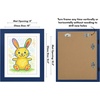 image:imageAmericanflat 85x11 Paintable Kids Art Frame  White  Paintyourown canvas border with 12 paints and 2 brushes frontloading frame holds 100 artworks for wall or tabletopNavy
