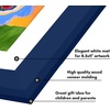 image:imageAmericanflat 85x11 Paintable Kids Art Frame  White  Paintyourown canvas border with 12 paints and 2 brushes frontloading frame holds 100 artworks for wall or tabletopNavy