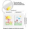 image:imageAmericanflat 85x11 SlideIn Kids Art Frame  2 Openings  White  Displays two artworks side by side holds 25 per slot in builtin storage keyholes for horizontal or vertical hanging
