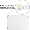 image:imageAmericanflat 85x11 SlideIn Kids Art Frame  2 Openings  White  Displays two artworks side by side holds 25 per slot in builtin storage keyholes for horizontal or vertical hanging