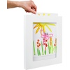 image:imageAmericanflat 85x11 SlideIn Kids Art Frame  White  Holds 25 artworks with builtin storage behind one display opening keyholes for horizontal or vertical hanging