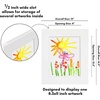 image:imageAmericanflat 85x11 SlideIn Kids Art Frame  White  Holds 25 artworks with builtin storage behind one display opening keyholes for horizontal or vertical hanging