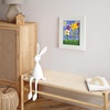 image:imageAmericanflat 85x11 SlideIn Kids Art Frame  White  Holds 25 artworks with builtin storage behind one display opening keyholes for horizontal or vertical hanging