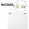 image:imageAmericanflat 85x11 SlideIn Kids Art Frame  White  Holds 25 artworks with builtin storage behind one display opening keyholes for horizontal or vertical hanging