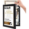 image:imageAmericanflat 8x10 Picture Frame  Engineered Wood  Black  Quickchange storage holds 35 photos Shatterresistant glass hanging hardware included fits photos and artBlack