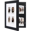 image:imageAmericanflat 8x10 Picture Frame  Engineered Wood  Black  Quickchange storage holds 35 photos Shatterresistant glass hanging hardware included fits photos and artBlack