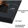 image:imageAmericanflat 8x10 Picture Frame  Engineered Wood  Black  Quickchange storage holds 35 photos Shatterresistant glass hanging hardware included fits photos and artBlack
