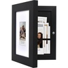 image:imageAmericanflat 8x10 Picture Frame  Engineered Wood  Black  Quickchange storage holds 35 photos Shatterresistant glass hanging hardware included fits photos and artBlack