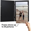 image:imageAmericanflat 8x10 Picture Frame  Engineered Wood  Black  Quickchange storage holds 35 photos Shatterresistant glass hanging hardware included fits photos and artBlack
