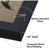 image:imageAmericanflat 8x10 Picture Frame  Engineered Wood  Black  Quickchange storage holds 35 photos Shatterresistant glass hanging hardware included fits photos and artBlack