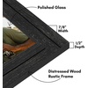 image:imageAmericanflat 9x12 Picture Frame  Distressed Wood  Charcoal Black  Polished glass wall or tabletop display with included easel sawtooth hangers included fits photos posters and art