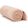 image:imageAmericanflat Chenille Throw Blanket in Dark Blue  Breathable Polyester with Decorative Fringe  Wrinkle and Fade Resistant  50 x 60Blush Pink