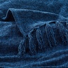 image:imageAmericanflat Chenille Throw Blanket in Dark Blue  Breathable Polyester with Decorative Fringe  Wrinkle and Fade Resistant  50 x 60Dark Blue
