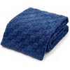 image:imageAmericanflat 50x60 Throw Blanket  Soft and Breathable Cotton Throw Blanket for Couch Bed Chair  Decorative Blankets Perfect for Home or Outdoor Use  Cloud Grey and White Mini Diamond DesignDark Blue