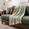 Zaina Sage and Beige Herringbone