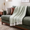 Zaina Seafoam and White Herringbone