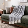 image:imageAmericanflat 50x60 Throw Blanket  Soft and Breathable Cotton Throw Blanket for Couch Bed Chair  Decorative Blankets Perfect for Home or Outdoor Use  Navy Blue and White Herringbone DesignOmala Navy and White Double Diamond