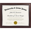 image:imageAmericanflat 85x11 Diploma Frame  Mahogany amp Silver  Ornate beaded accents Shatterresistant glass displays diplomas certificates and documents sawtooth hangers includedMahogany  Silver