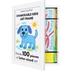 image:imageAmericanflat 85x11 FrontLoading Kids Art Frame  Black  Holds up to 100 artworks swap art in seconds includes hanging hardware and a builtin easel for wall or tabletopWhite