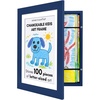 image:imageAmericanflat 85x11 Paintable Kids Art Frame  White  Paintyourown canvas border with 12 paints and 2 brushes frontloading frame holds 100 artworks for wall or tabletopNavy
