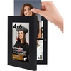 image:imageAmericanflat 8x10 Picture Frame  Engineered Wood  Black  Quickchange storage holds 35 photos Shatterresistant glass hanging hardware included fits photos and artBlack