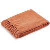 image:imageAmericanflat Chenille Throw Blanket in Dark Blue  Breathable Polyester with Decorative Fringe  Wrinkle and Fade Resistant  50 x 60Peach