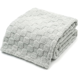 image:imageAmericanflat 50x60 Throw Blanket  Soft and Breathable Cotton Throw Blanket for Couch Bed Chair  Decorative Blankets Perfect for Home or Outdoor Use  Cloud Grey and White Mini Diamond DesignLight Gray