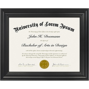 image:imageAmericanflat 85x11 Diploma Frame  Mahogany amp Silver  Ornate beaded accents Shatterresistant glass displays diplomas certificates and documents sawtooth hangers includedBlack