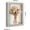 image:imageAmericanflat 11x11 Shadow Box Frame with ShatterResistant Glass  Silhouette Collection  Large Shadow Box Display Case for Tabletop and Wall Display  Driftwood with Soft Felt Back  Shatterresistant glass 15 inch interior depth displays keepsakes medals and memorabilia sawtooth hangers includedDriftwood