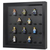 image:imageAmericanflat 11x11 Shadow Box Frame with ShatterResistant Glass  Silhouette Collection  Large Shadow Box Display Case for Tabletop and Wall Display  Driftwood with Soft Felt Back  Shatterresistant glass 15 inch interior depth displays keepsakes medals and memorabilia sawtooth hangers includedBlack  Minifigures Display Case