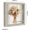 image:imageAmericanflat 11x11 Shadow Box Frame with ShatterResistant Glass  Silhouette Collection  Large Shadow Box Display Case for Tabletop and Wall Display  Driftwood with Soft Felt Back  Shatterresistant glass 15 inch interior depth displays keepsakes medals and memorabilia sawtooth hangers includedDriftwood