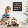image:imageAmericanflat 11x11 Shadow Box Frame with ShatterResistant Glass  Silhouette Collection  Large Shadow Box Display Case for Tabletop and Wall Display  Driftwood with Soft Felt Back  Shatterresistant glass 15 inch interior depth displays keepsakes medals and memorabilia sawtooth hangers includedBlack  Minifigures Display Case
