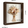 image:imageAmericanflat 11x11 Shadow Box Frame with ShatterResistant Glass  Silhouette Collection  Large Shadow Box Display Case for Tabletop and Wall Display  White with Soft Felt Back  Shatterresistant glass 15 inch interior depth displays keepsakes medals and memorabilia sawtooth hangers includedWalnut