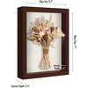 image:imageAmericanflat 11x11 Shadow Box Frame with ShatterResistant Glass  Silhouette Collection  Large Shadow Box Display Case for Tabletop and Wall Display  White with Soft Felt Back  Shatterresistant glass 15 inch interior depth displays keepsakes medals and memorabilia sawtooth hangers includedMahogany